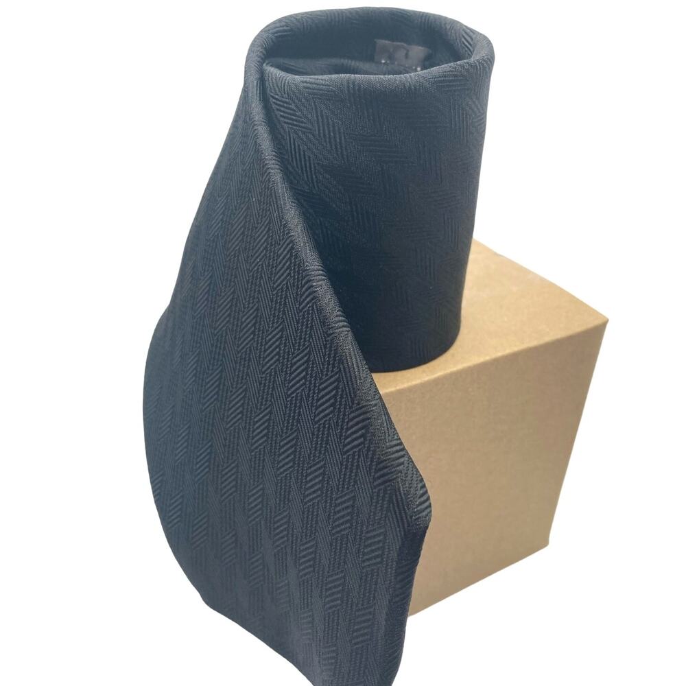 David Taylor 100% Polyester Tie 61"L x 3.75"W Blue/ Grey